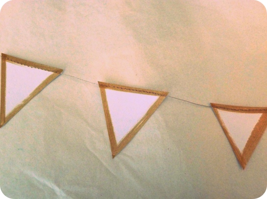 Gold triangle garland - spaced